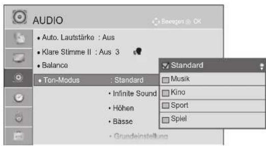 LG 47LD650H - VOREINGESTELLTE TONEINSTELLUNGEN - TON-MODUS - 2