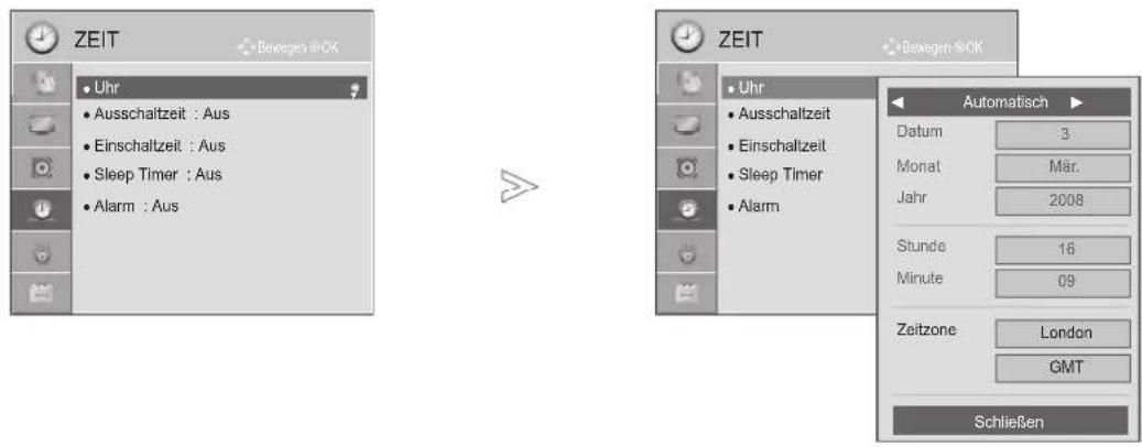 LG 47LD650H - EINSTELLUNG FÜR ZEIT - 1