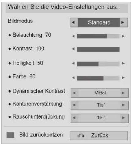LG 47LD650H - ■ Auswahl von Video-Einstellungen - 1