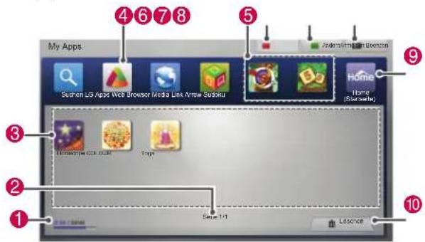 LG 42LW551C - Verwenden von My Apps - 1