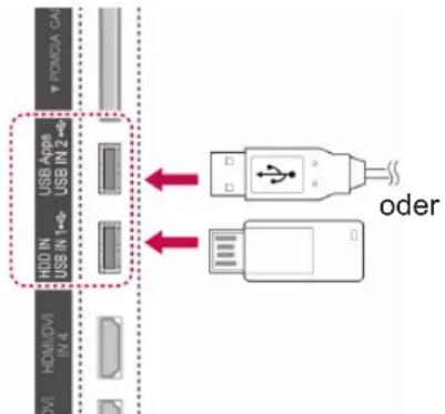 LG 42LW551C - Anschließen von USB-Speichergeräten - 1