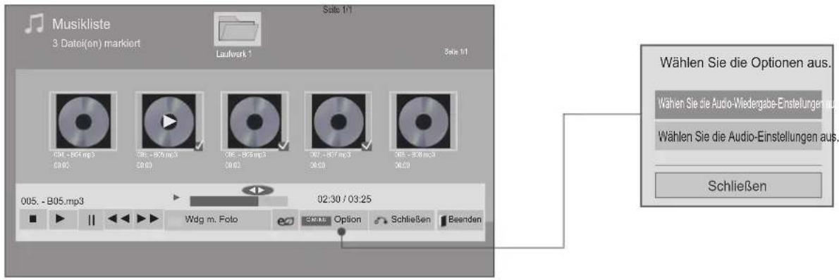 LG 42LD320B - Verwendung der Funktion Musikliste, Wiedergabe - 1