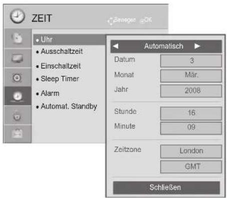 LG 42LD320B - EINSTELLUNG FÜR ZEIT - 2