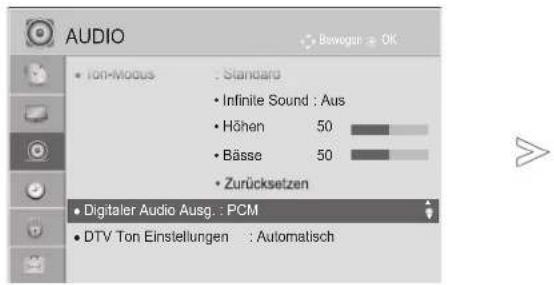 LG 42LD320B - AUSWÄHLEN DES DIGITALEN AUDIO-AUSGANGS - 1