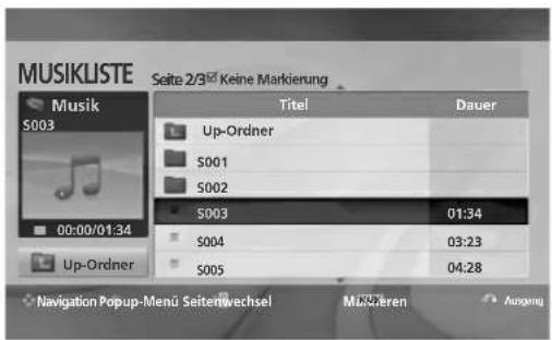 LG 37LH201C - Titelauswahl und Untermenü - 1
