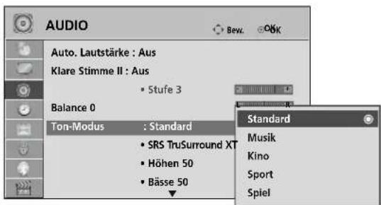 LG 37LH201C - VORKONFIGURIERTE TONEINSTELLUNGEN - SOUND MODE (TON-MODUS) - 2