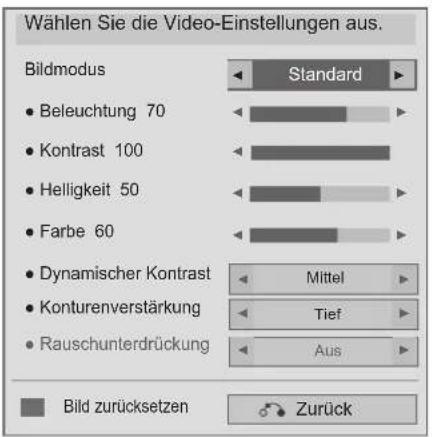 LG 37LD322H - ■ Auswahl von Video-Einstellungen - 1