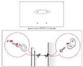 LG 65UJ652T - Securing the TV to a wall - 1