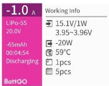 ISDT T6 - Working Parameters Display - 3