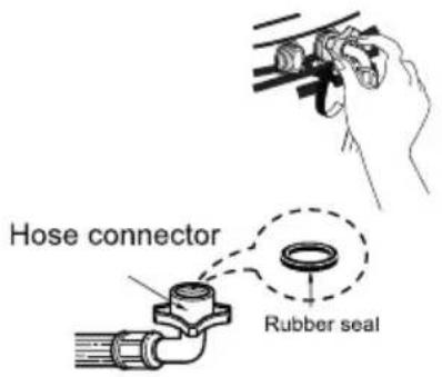 LG WF-T80FS - Connecting Water Supply Hose to the machine - 1