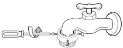 LG T1001TECT - Fixing the connector to the tap - 1