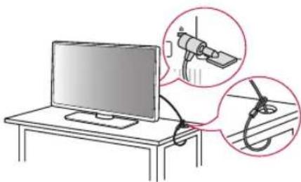 LG 55UU661H - Verwendung des Kensington-Sicherheitssystems - 1