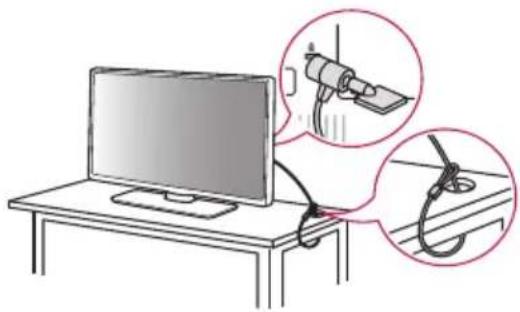 LG 55US342H0ZC - Verwendung des Kensington-Sicherheitssystems - 1