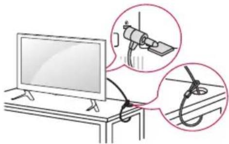 LG 55LV341H - Verwendung des Kensington-Sicherheitssystems - 1