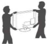 LG 55LV541H - Lifting and moving the TV - 3
