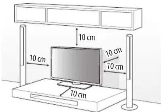 LG 43UT782H0ZA - Aufstellung auf einem TV- Tisch oder sonstigen Möbeln - 1