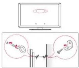 LG 43US342H0ZC - Sicherung des TV-Gerätes an einer Wand - 1