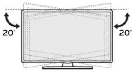 LG 43US342H0ZC - Einstellen des Fernsehers für einen optimalen Blickwinkel - 1