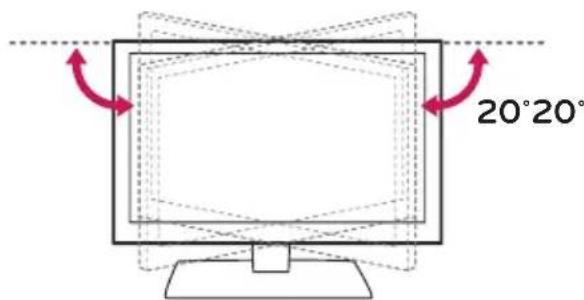 LG 22LW750H - Einstellen des Fernsehers für einen optimalen Blickwinkel - 1