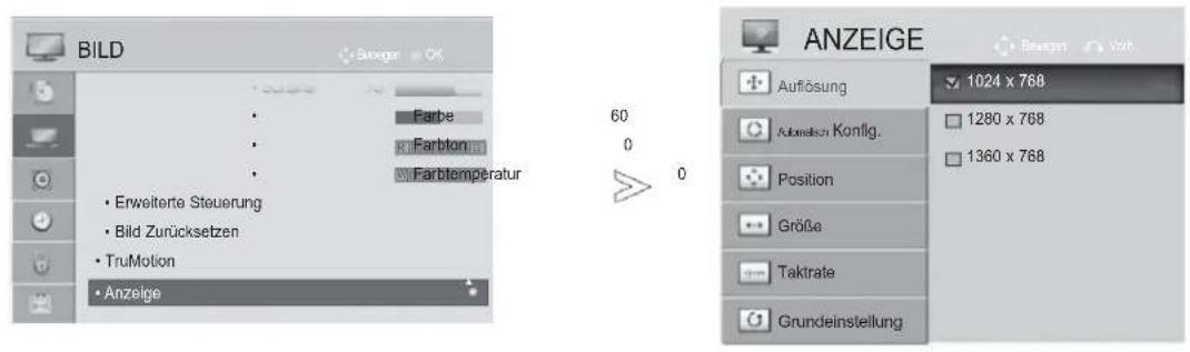 LG 32LD420C - Auflösung einstellen - 1