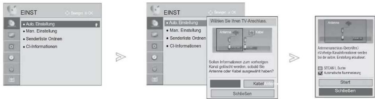 LG 32LD420C - Auswahl der Antenne: - 1
