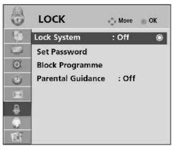 LG 60PG7000 - SET PASSWORD &amp; LOCK SYSTEM - 1