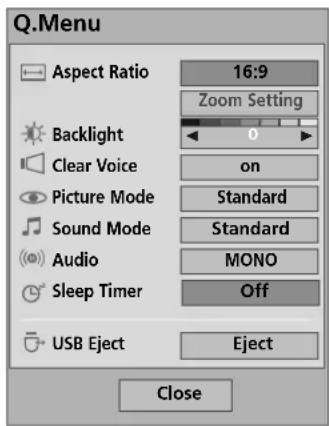 LG 60PG7000 - QUICK MENU - 2