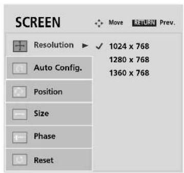 LG 60PG7000 - Selecting Resolution - 3