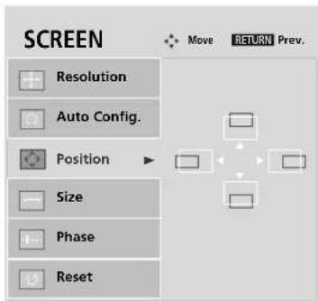 LG 60PG7000 - Adjustment for screen Position, Size, Phase - 2
