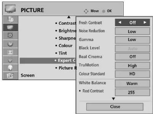 LG 60PG7000 - Picture Mode-Expert Control - 2