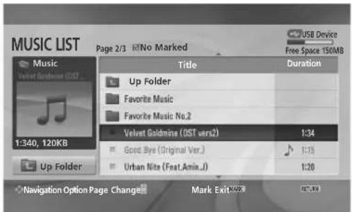 LG 60PG7000 - Music Selection and PopUp Menu - 1