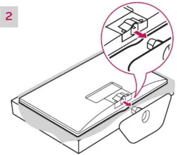 LG 28LN500B - Attaching the Stand Base Detaching the Stand Base - 4
