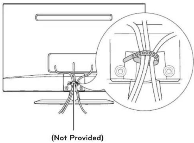 LG 28LN500B - Tidying cables - 1