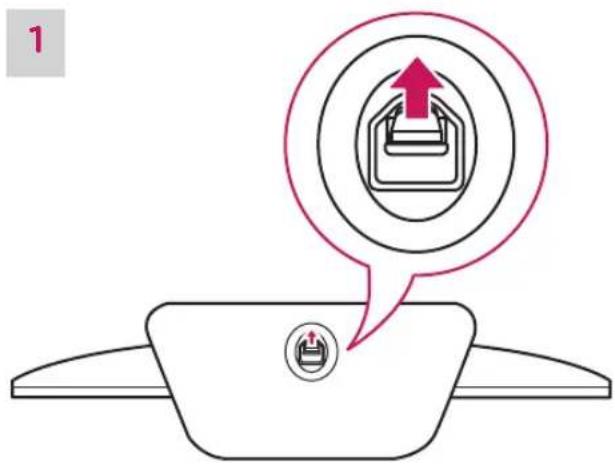LG 28LN500B - Attaching the Stand Base Detaching the Stand Base - 2