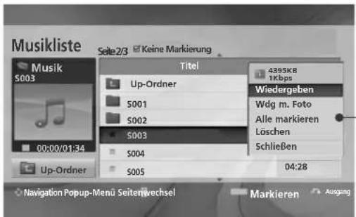 LG 19LH201C - Titelauswahl und Untermenü - 2