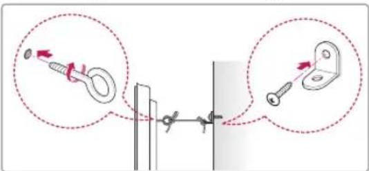 LG 42LB631T - Securing the TV to a wall - 2