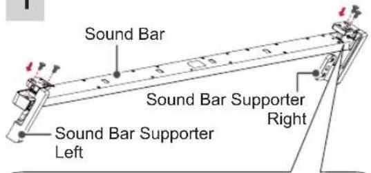 LG 42LB631T - Attaching the Sound Bar Supporter - 1