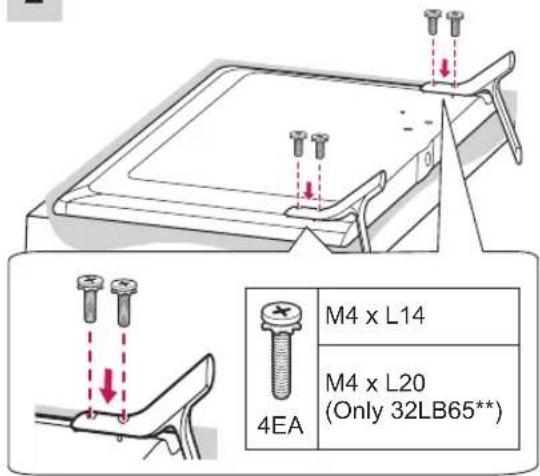 LG 42LB631T - Attaching the stand - 2