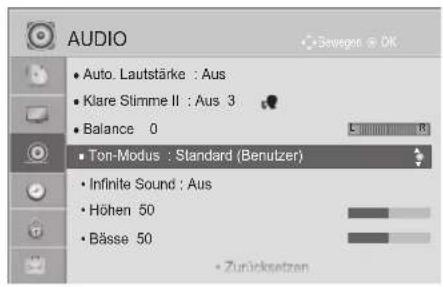LG 32LD325H - ANPASSUNG DER TONEINSTELLUNG - BENUTZERMODUS - 1