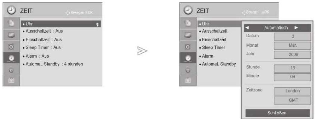 LG 32LD322H - EINSTELLUNG FÜR ZEIT - 1