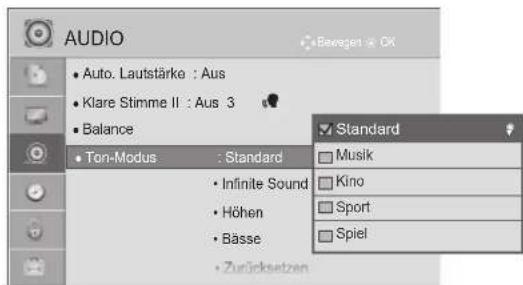 LG 32LD322H - VOREINGESTELLTE TONEINSTELLUNGEN - TON-MODUS - 2