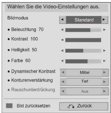 LG 32LD320H - ■ Auswahl von Video-Einstellungen - 1