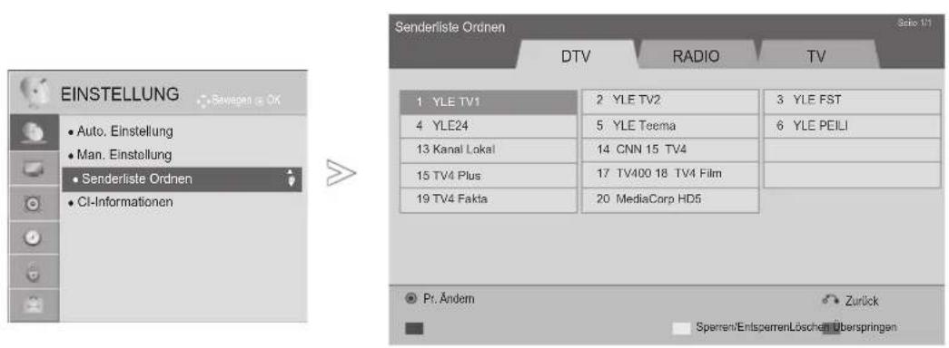 LG 32LD320B - SENDERLISTE ORDNEN - 1