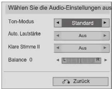 LG 26LD325H - ■ Auswahl von Audio-Einstellungen - 1