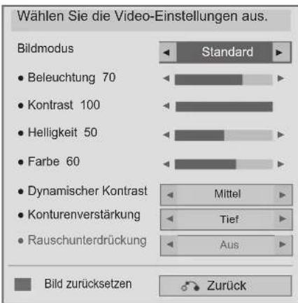 LG 22LD325H - ■ Auswahl von Video-Einstellungen - 1