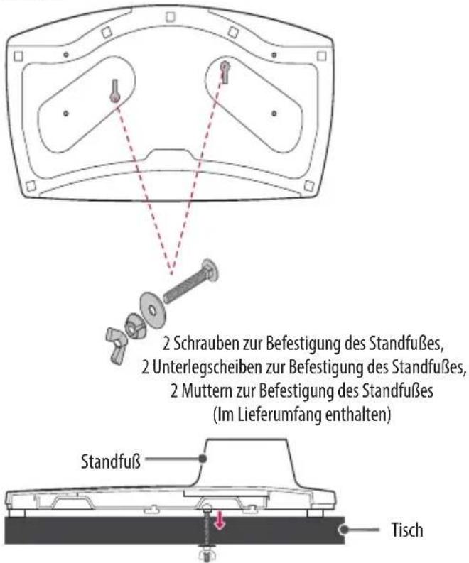 LG 49LV341H - Befestigung des TV-Geräts an einem Tisch - 3