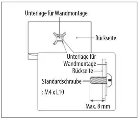 LG 43UT782V2ZA - Befestigung des Fernsehers an einer Wand - 6