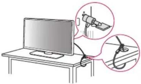 LG 43LT341H0ZA - Verwendung des Kensington-Sicherheitssystems - 1