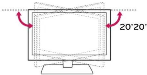 LG 40LX762V - Einstellen des Fernsehers für einen optimalen Blickwinkel - 1