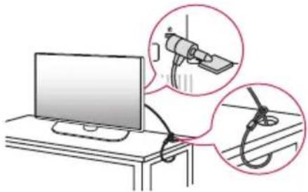 LG 40LX762V - Verwenden des Kensington-Sicherheitssystems - 1